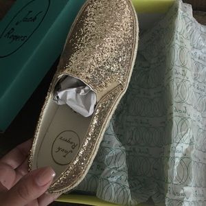 Jack Rogers -Tucker- gold glitter shoes